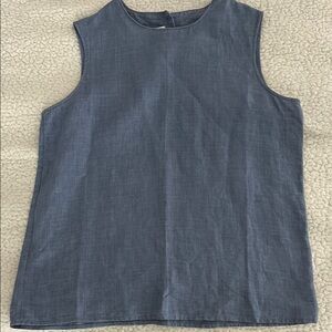 Talbots Sleeveless Linen Blouse Size 12